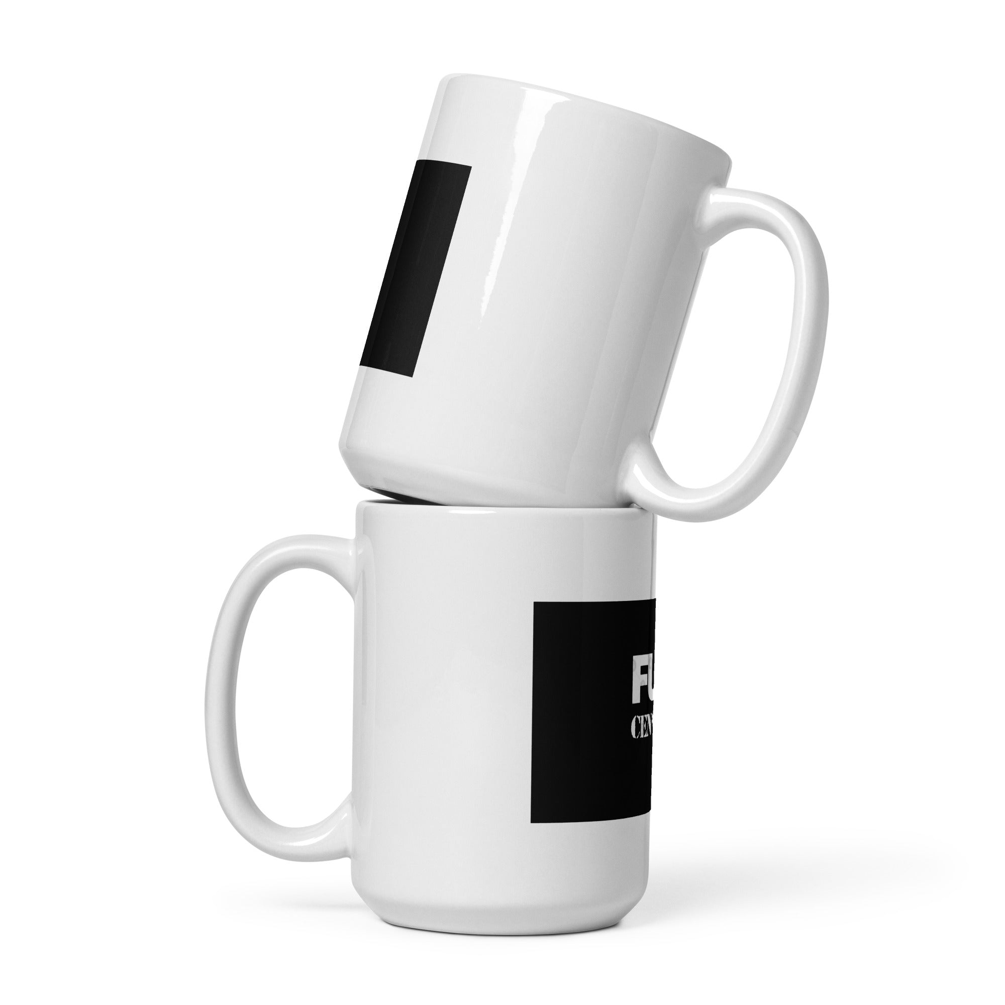 White glossy mug