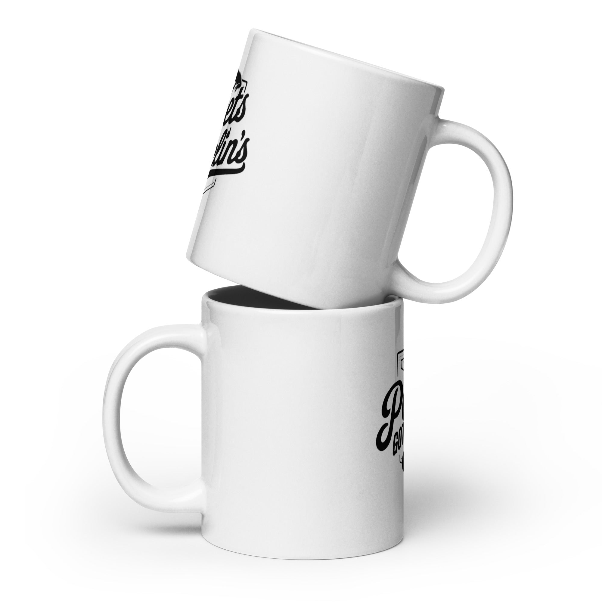 White glossy mug